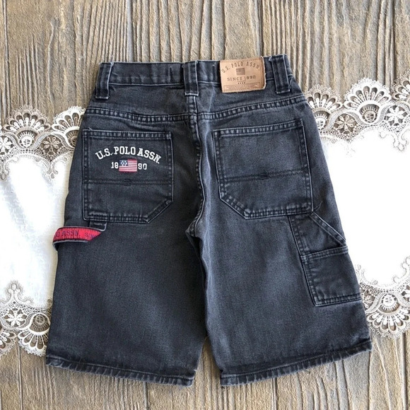 Youth Vintage 90s US Polo Assn Cargo Shorts Size 8 - Picture 1 of 4